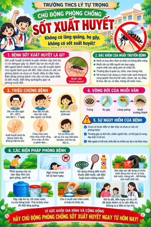 🦟 CHỦ ĐỘNG PHÒNG, CHỐNG SỐT XUẤT HUYẾT 🏫